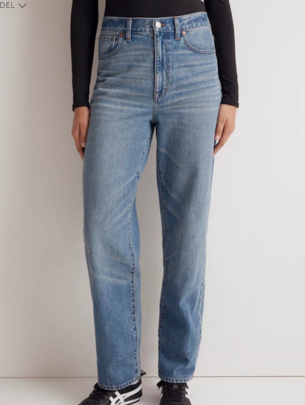 Madewell Baggy Straight  High Rise, Light Wash Jeans - Women 28 Tall Long